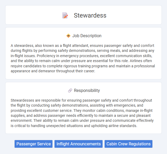 Stewardess Job Description and Career Detail
