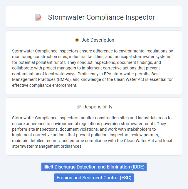 Stormwater Compliance Inspector Job Description and Career Detail