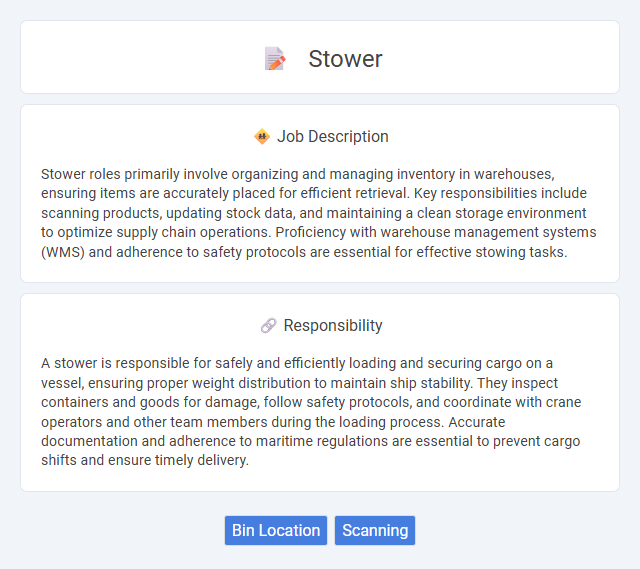 Stower Job Description and Career Detail