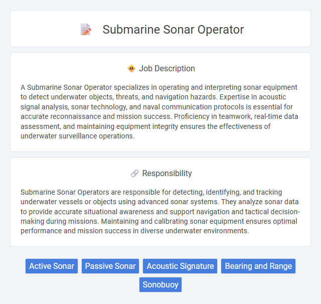 Submarine Sonar Operator Job Description and Career Detail