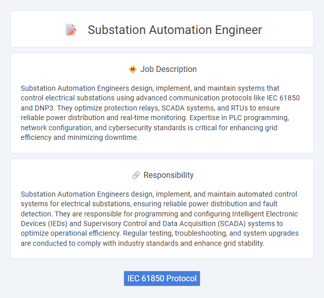 Substation Automation Engineer Job Description and Career Detail