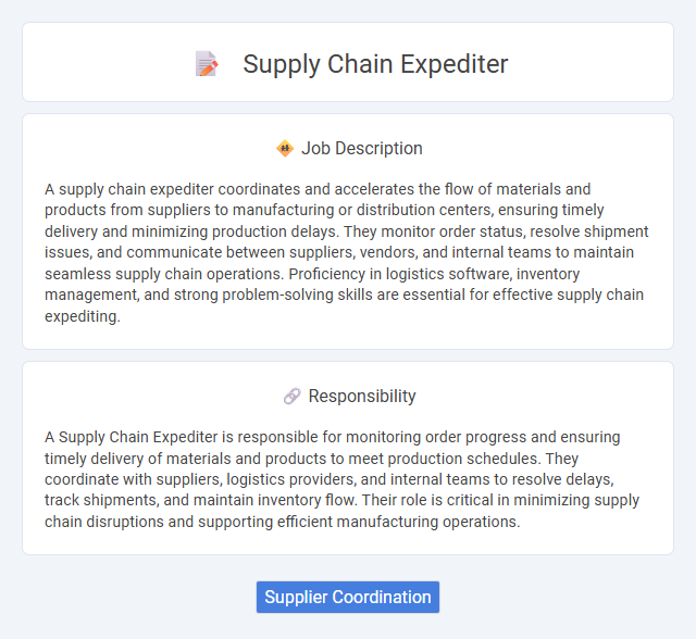 Supply Chain Expediter Job Description and Career Detail