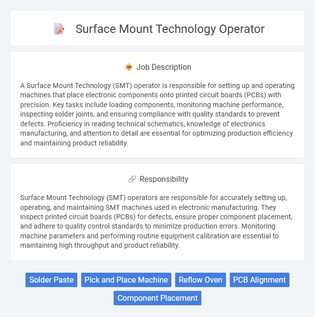 Surface Mount Technology Operator Job Description and Career Detail