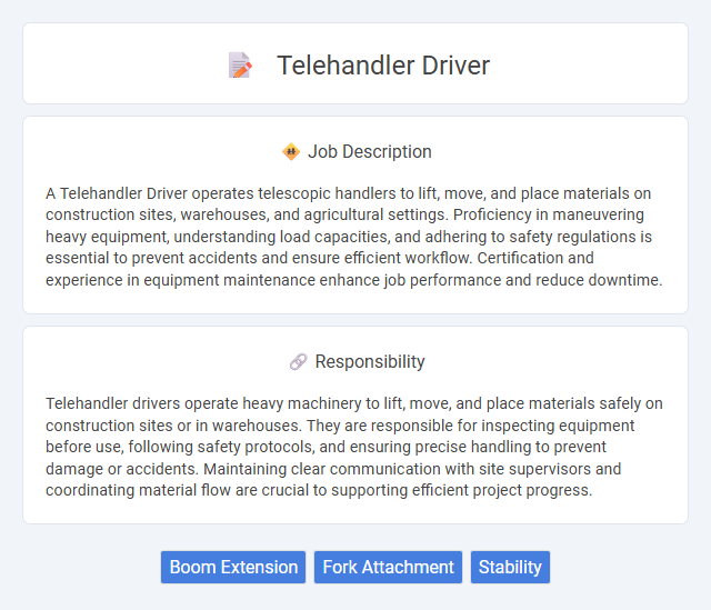 Telehandler Driver Job Description and Career Detail