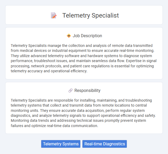 Telemetry Specialist Job Description and Career Detail