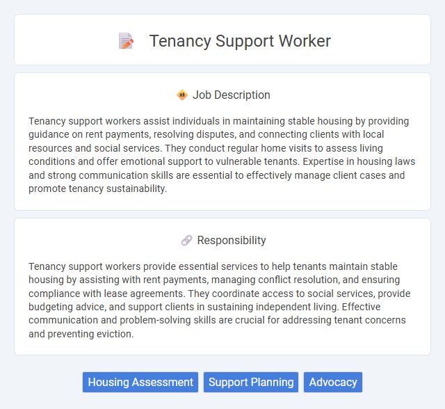 Tenancy Support Worker Job Description and Career Detail