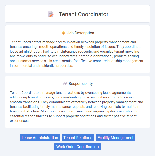Tenant Coordinator Job Description and Career Detail