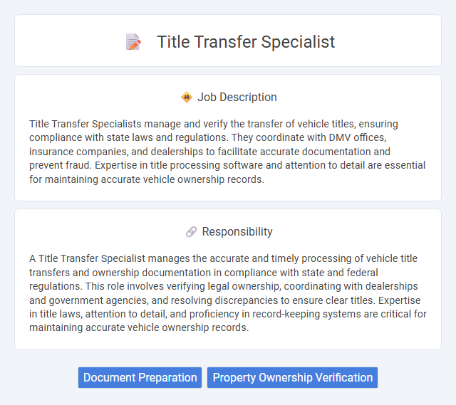 Title Transfer Specialist Job Description and Career Detail