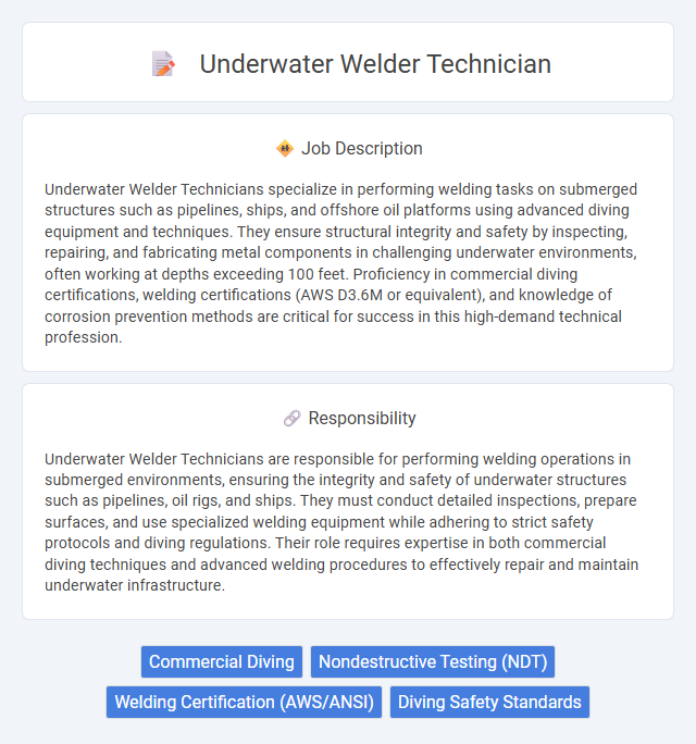 Underwater Welder Technician Job Description and Career Detail