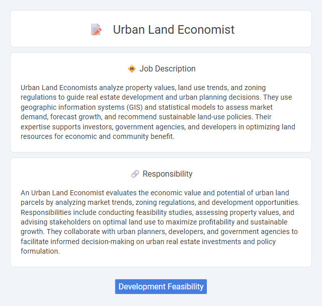 Urban Land Economist Job Description and Career Detail