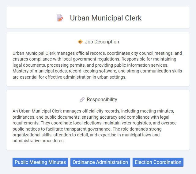 Urban Municipal Clerk Job Description and Career Detail