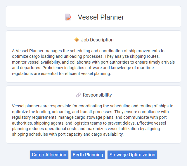Vessel Planner Job Description and Career Detail