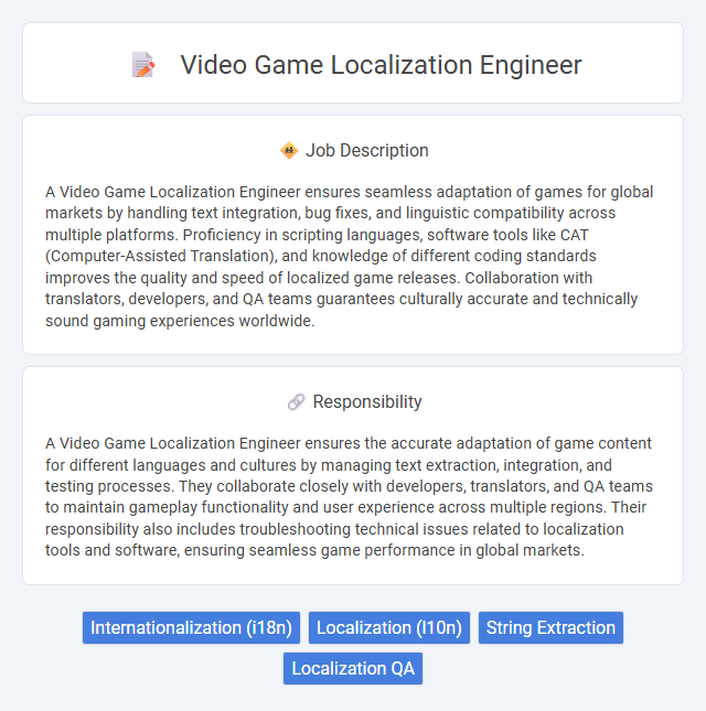 Video Game Localization Engineer Job Description and Career Detail