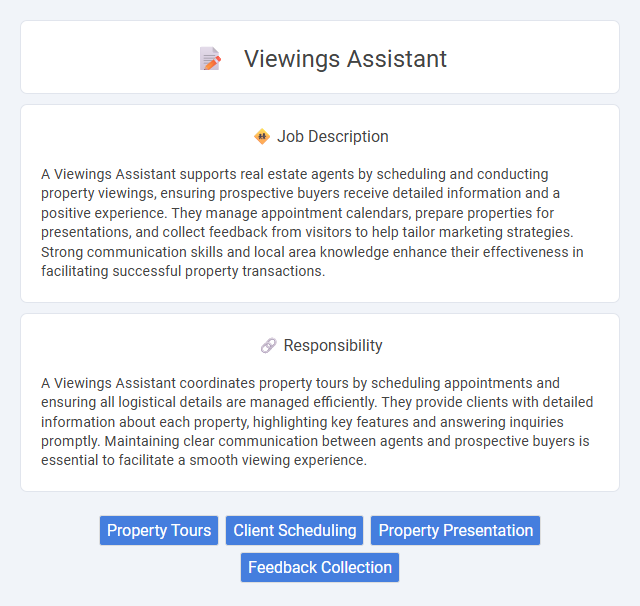 Viewings Assistant Job Description and Career Detail