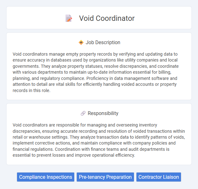 Void Coordinator Job Description and Career Detail