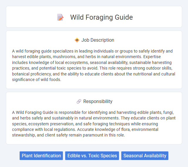 Wild Foraging Guide Job Description and Career Detail