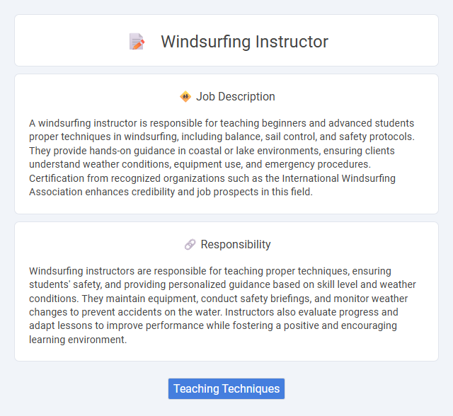 Windsurfing Instructor Job Description and Career Detail