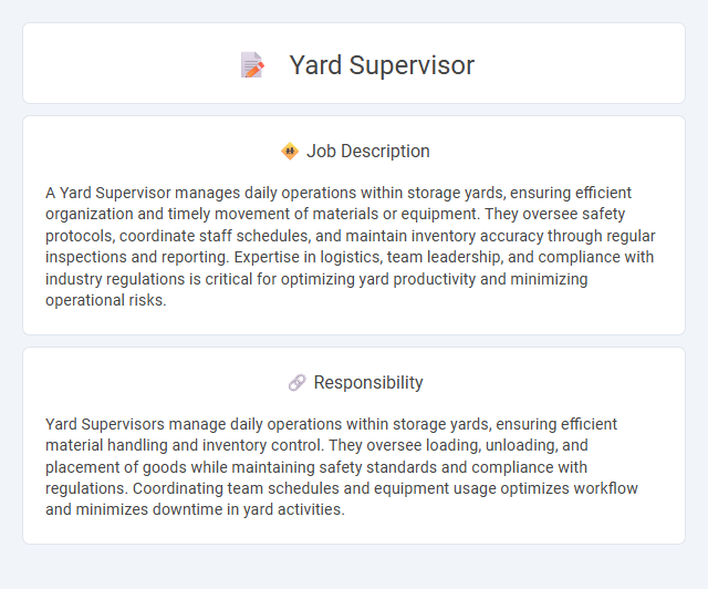 Yard Supervisor Job Description and Career Detail