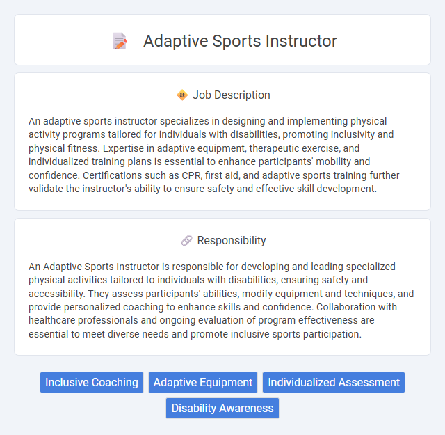 Adaptive Sports Instructor Job Description and Career Detail