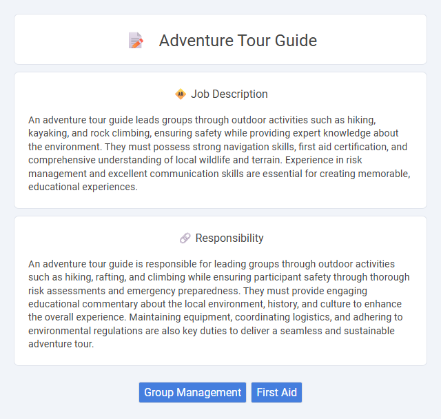 Adventure Tour Guide Job Description and Career Detail