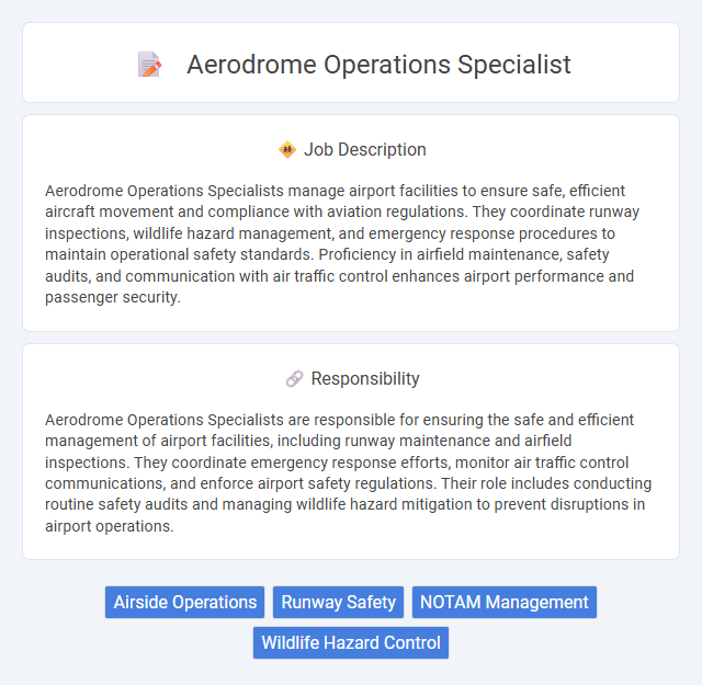 Aerodrome Operations Specialist Job Description and Career Detail