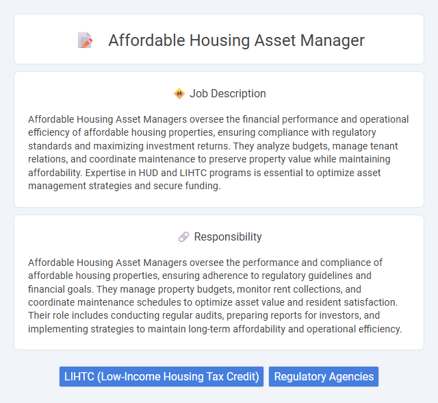 Affordable Housing Asset Manager Job Description and Career Detail