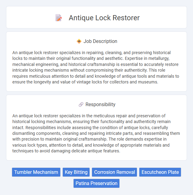 Antique Lock Restorer Job Description and Career Detail