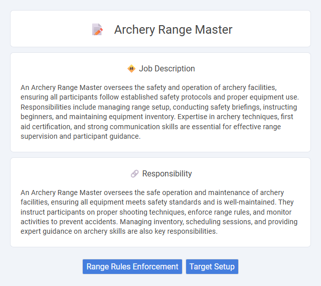Archery Range Master Job Description and Career Detail