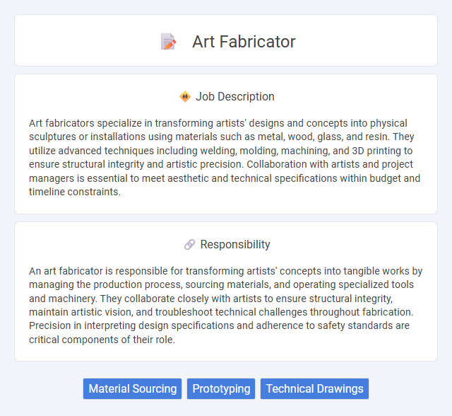 Art Fabricator Job Description and Career Detail