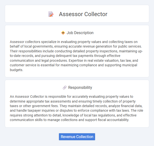 Assessor Collector Job Description and Career Detail