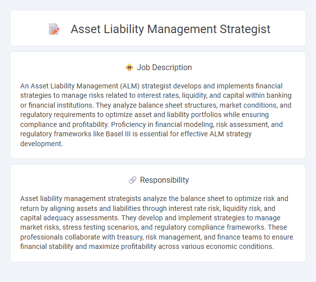 Asset Liability Management Strategist Job Description and Career Detail