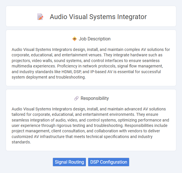 Audio Visual Systems Integrator Job Description and Career Detail