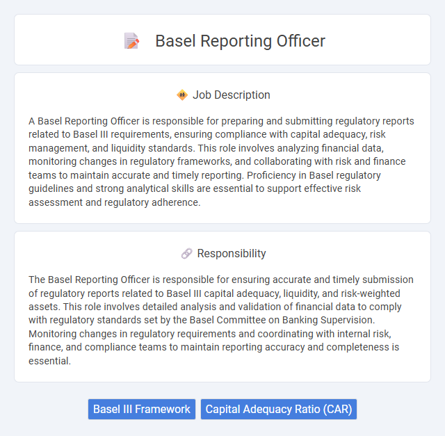 Basel Reporting Officer Job Description and Career Detail