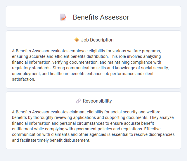 Benefits Assessor Job Description and Career Detail