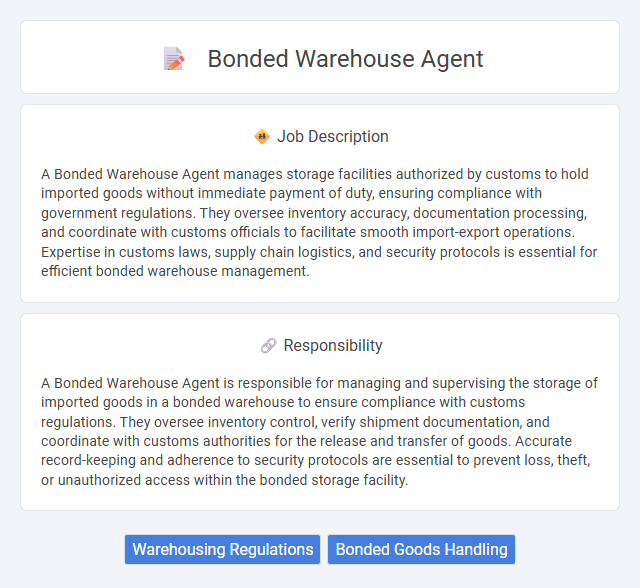 Bonded Warehouse Agent Job Description and Career Detail