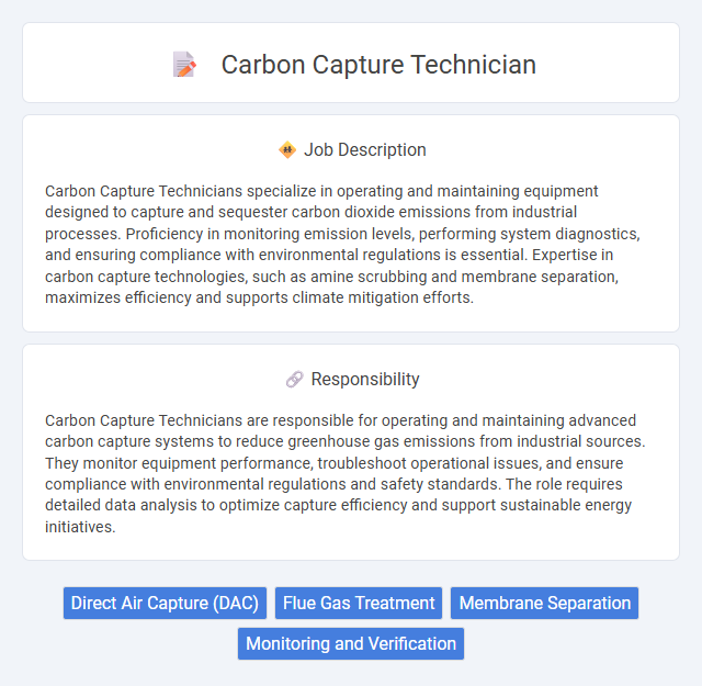Carbon Capture Technician Job Description and Career Detail