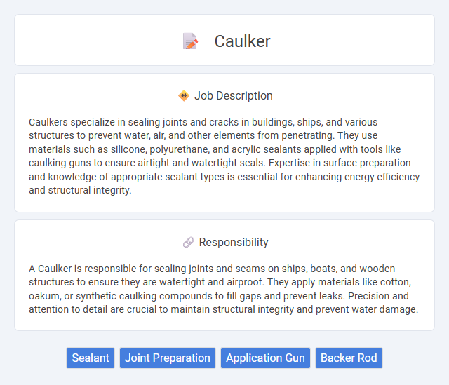 Caulker Job Description and Career Detail