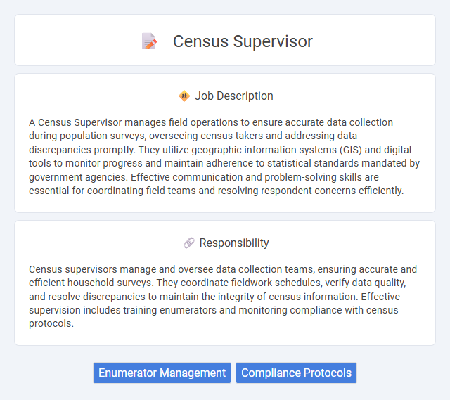 Census Supervisor Job Description and Career Detail