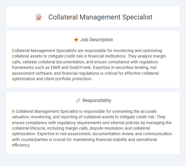 Collateral Management Specialist Job Description and Career Detail