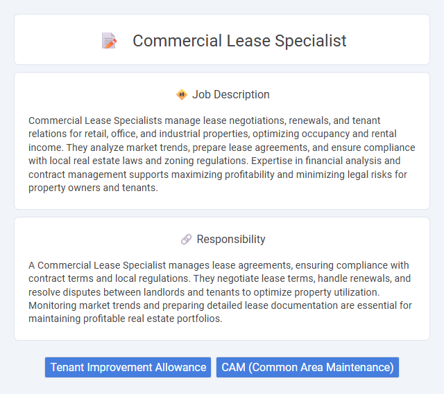 Commercial Lease Specialist Job Description and Career Detail