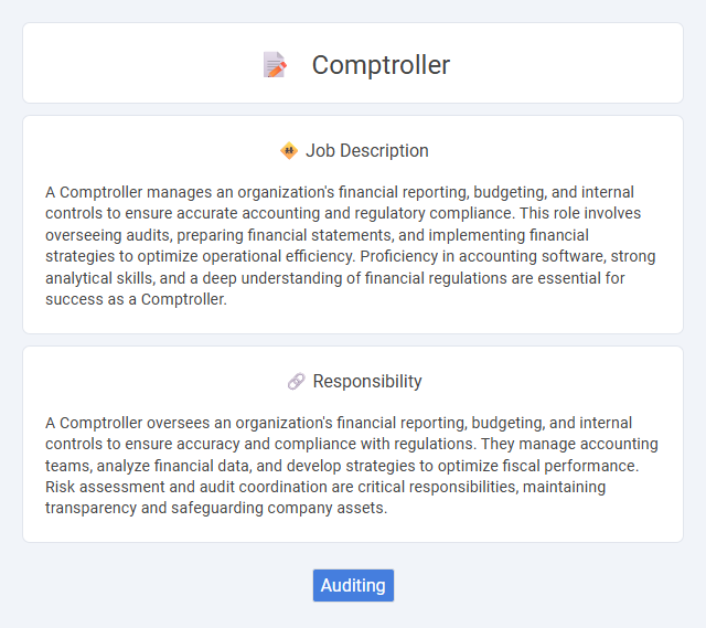 Comptroller Job Description and Career Detail
