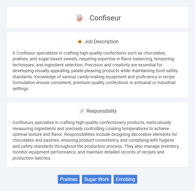 Confiseur Job Description and Career Detail