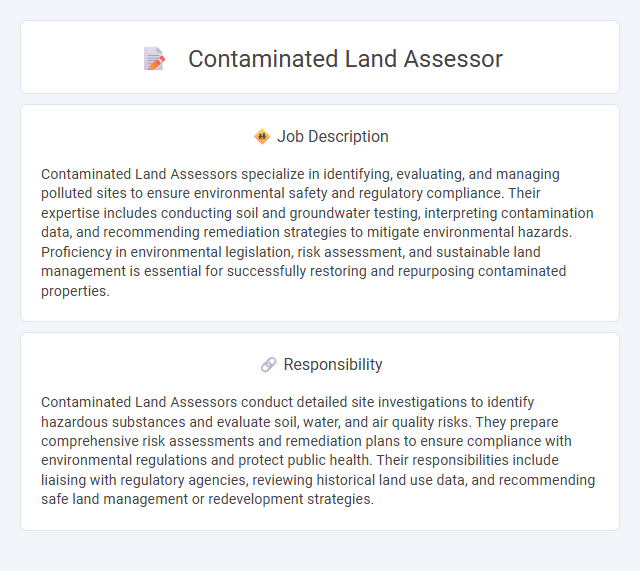 Contaminated Land Assessor Job Description and Career Detail