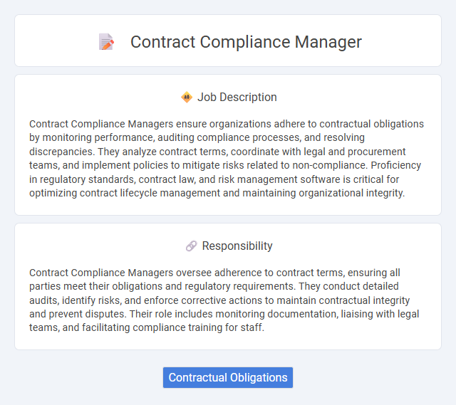 Contract Compliance Manager Job Description and Career Detail