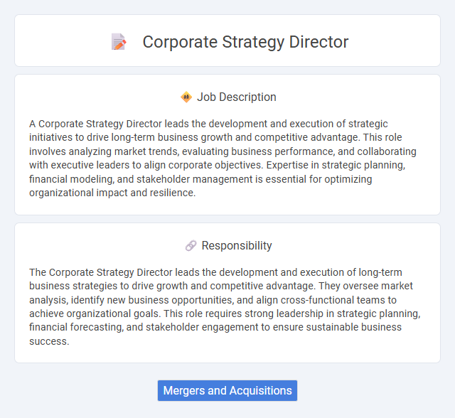 Corporate Strategy Director Job Description and Career Detail