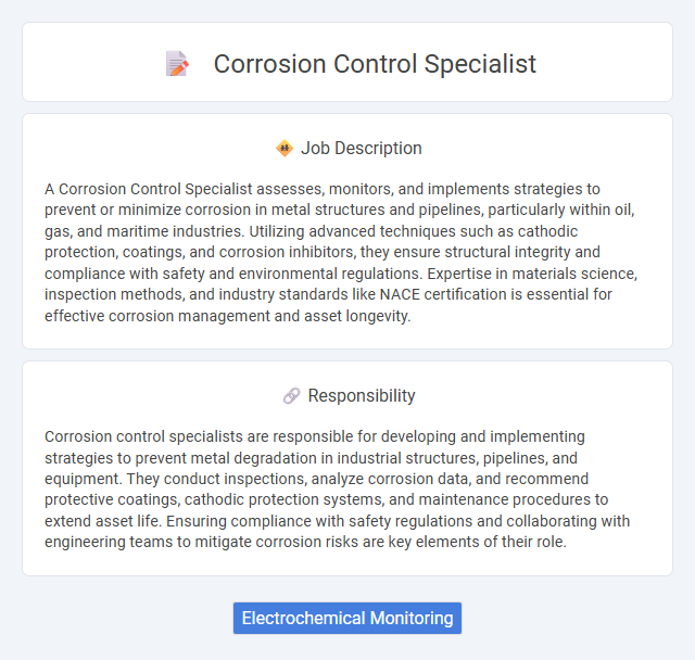 Corrosion Control Specialist Job Description and Career Detail