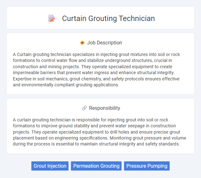 Curtain Grouting Technician Job Description and Career Detail