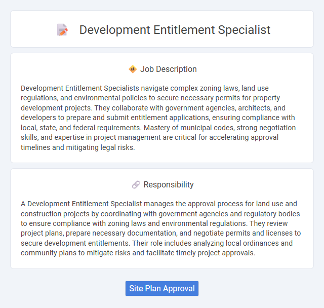 Development Entitlement Specialist Job Description and Career Detail