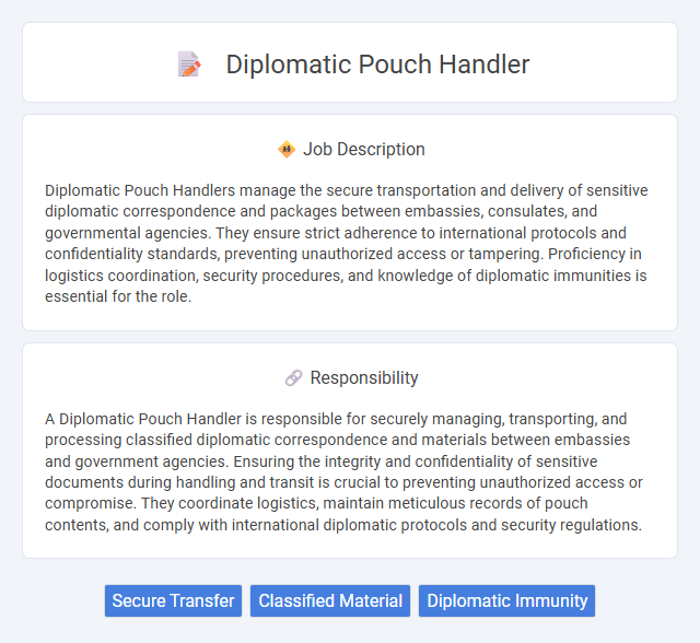 Diplomatic Pouch Handler Job Description and Career Detail
