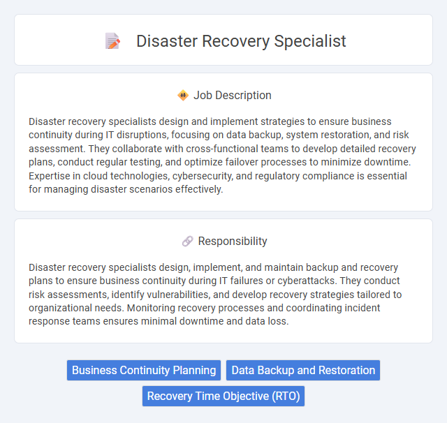 Disaster Recovery Specialist Job Description and Career Detail